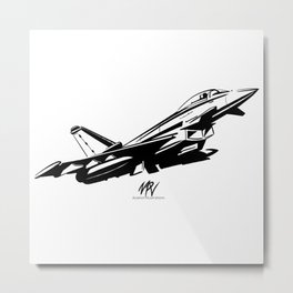 Higher Faster Further Metal Print | Blackandwhite, Drawing, Plane, Jetplane, Typhoon, Avgeek, Fast, Aircraft, Militaryjet, Eurofighter 