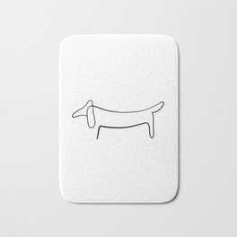 Picasso Dog Print Modern Sketch Picasso Bath Mat | Lineart, Homewalldecor, Animal, Curated, Oneline, Animalsketches, Drawing, Doggy, Picassolineart, Picassodogprint 