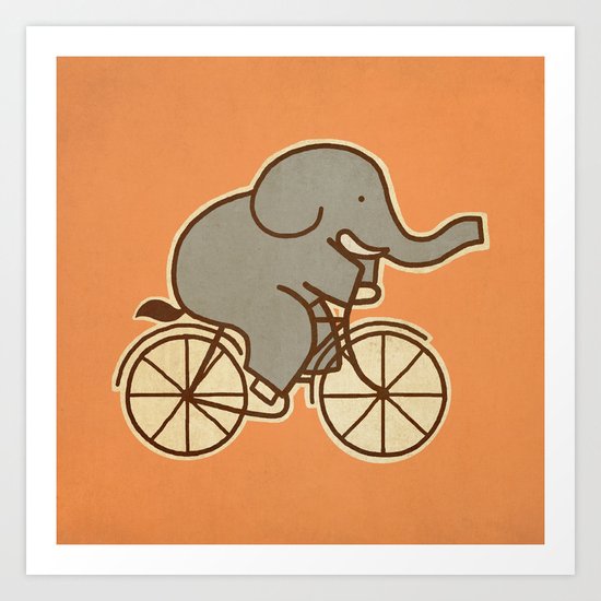 Elephant Cycle Art Print