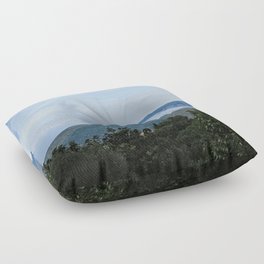 Hills Clouds Scenic Landscape 3 Floor Pillow