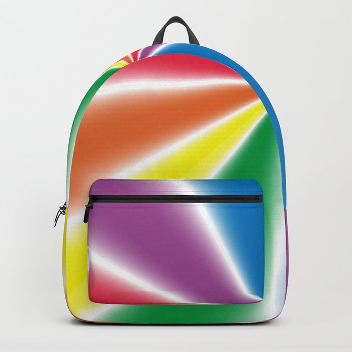 Gradient Rainbow Wedges Backpack