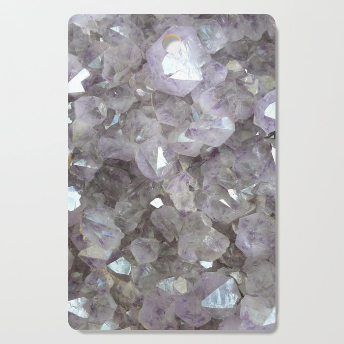 Sparkling Clear Light Purple Amethyst Crystal Stone Cutting Board