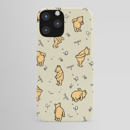 Neutral Classic Pooh Pattern iPhone Case