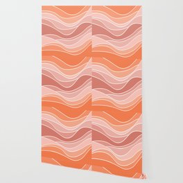 Multicolor retro style waves 3 Wallpaper