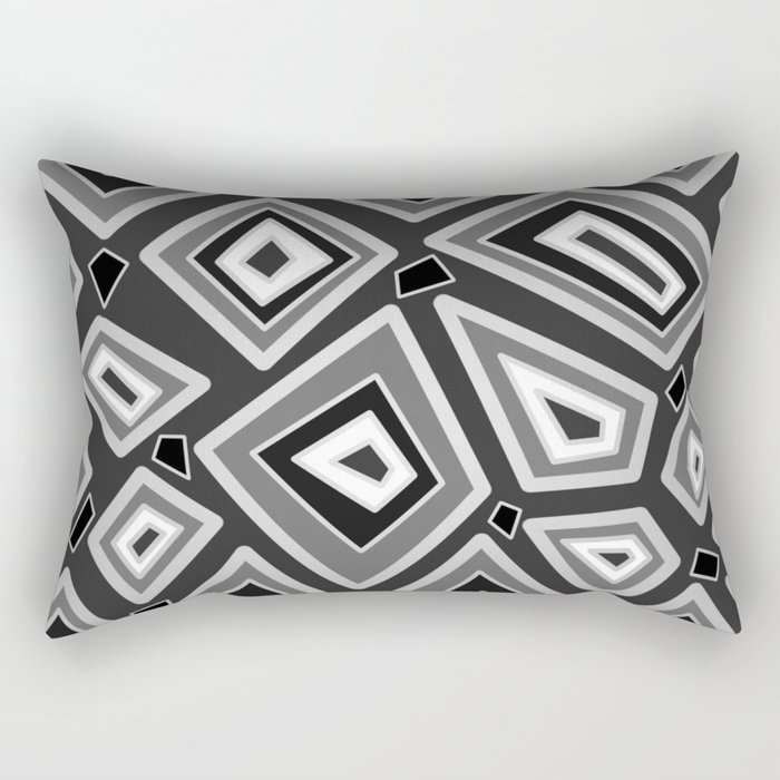 Abstract black geometrical shapes Rectangular Pillow