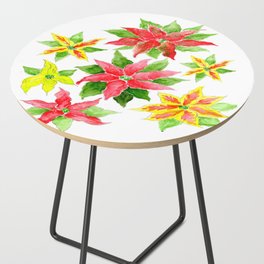 Poinsettias Side Table