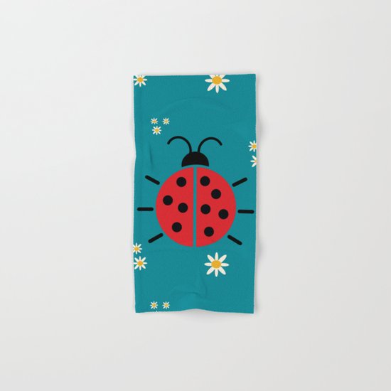 ladybug flowers Hand & Bath Towel