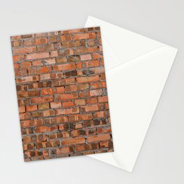 Texture of an old brick wall closeup Stationery Card