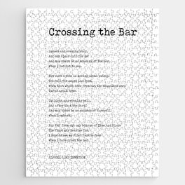 Crossing The Bar - Alfred Lord Tennyson Poem - Literature - Typewriter Print 1 Jigsaw Puzzle