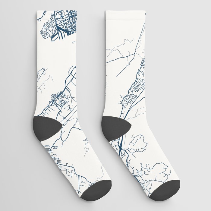 Canada, Halifax City Map Socks