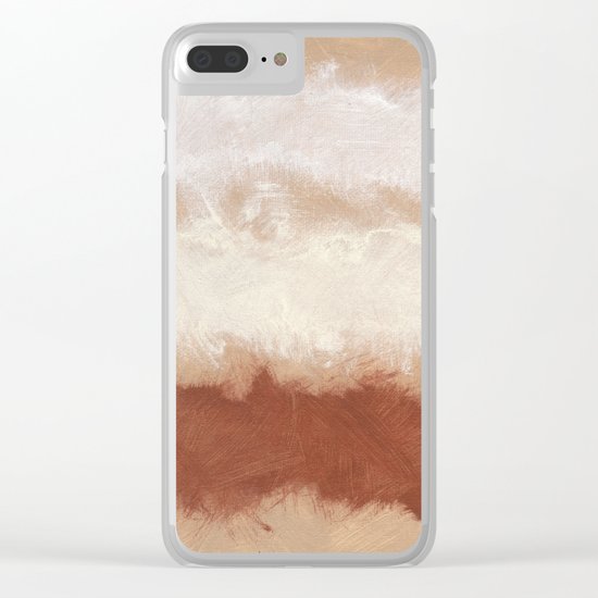 Rothko Inspired Spiced Berry Canyon Dusk 001 Mixed Stripe Modern Art Comforter Pillow #society6 Clear iPhone Case