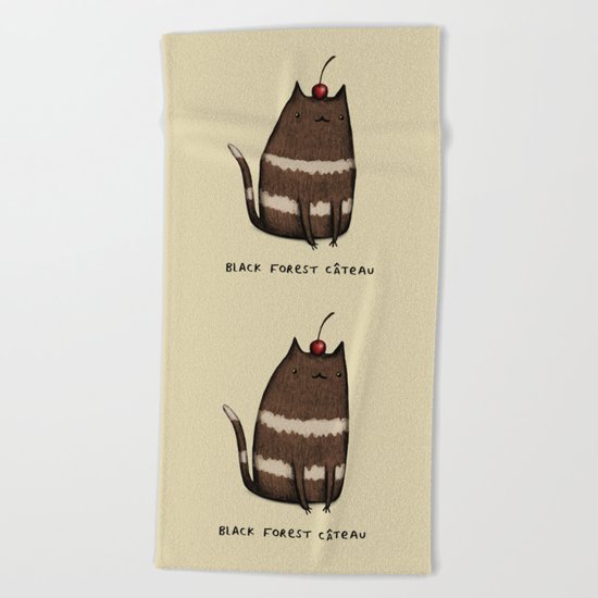 Black Forest Câteau Beach Towel