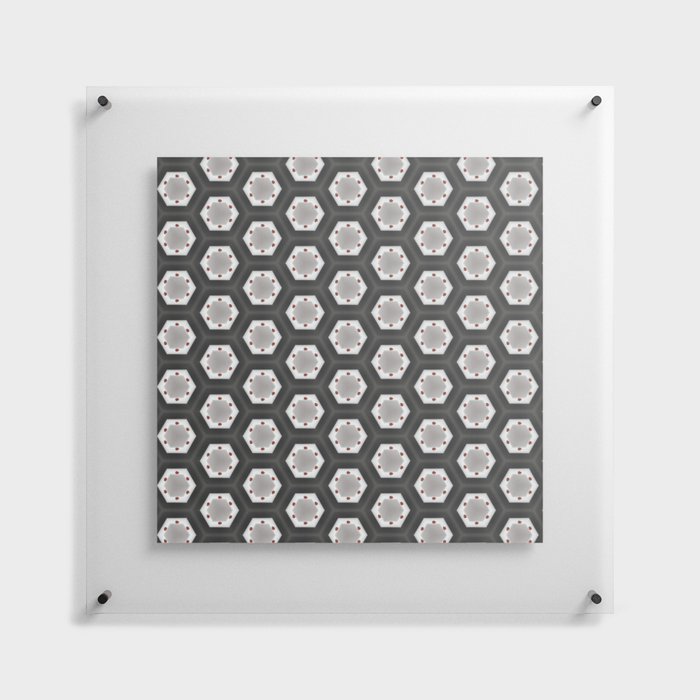 Ladybug Pattern Floating Acrylic Print
