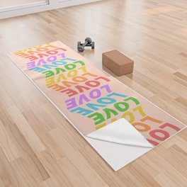 Abstraction_LOVE_PRIDE_RAINBOW_HAPPY_JOY_POP_ART_1220A Yoga Towel