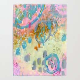 Abstract intuitive pink Poster