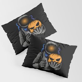 Astronaut With Pumpkin Halloween Pillow Sham