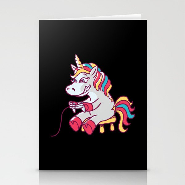 Unicorn Gamer funny gaming gift for unicorn lovers Stationery Cards