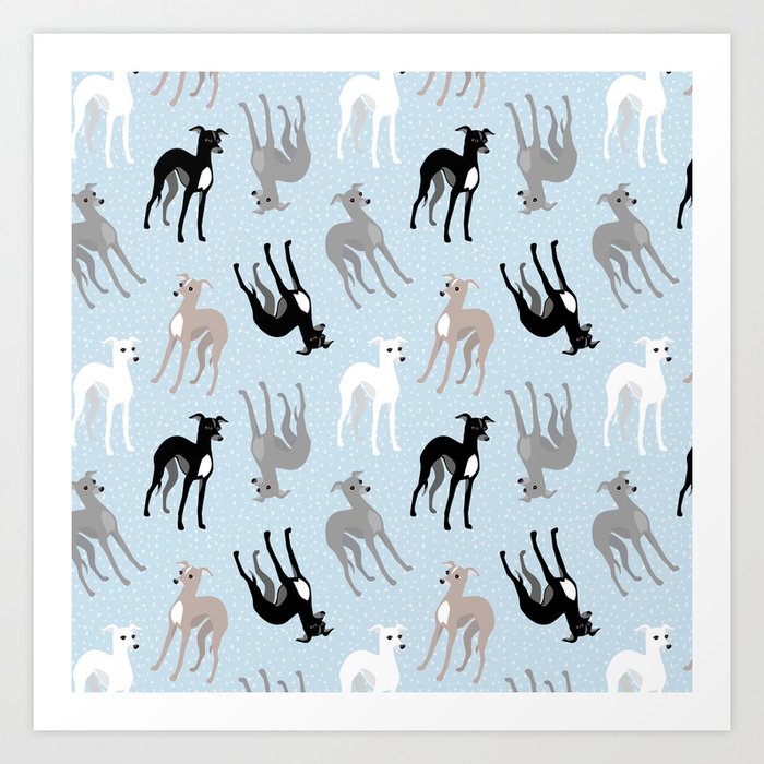 Greyhounds or Whippets Art Print