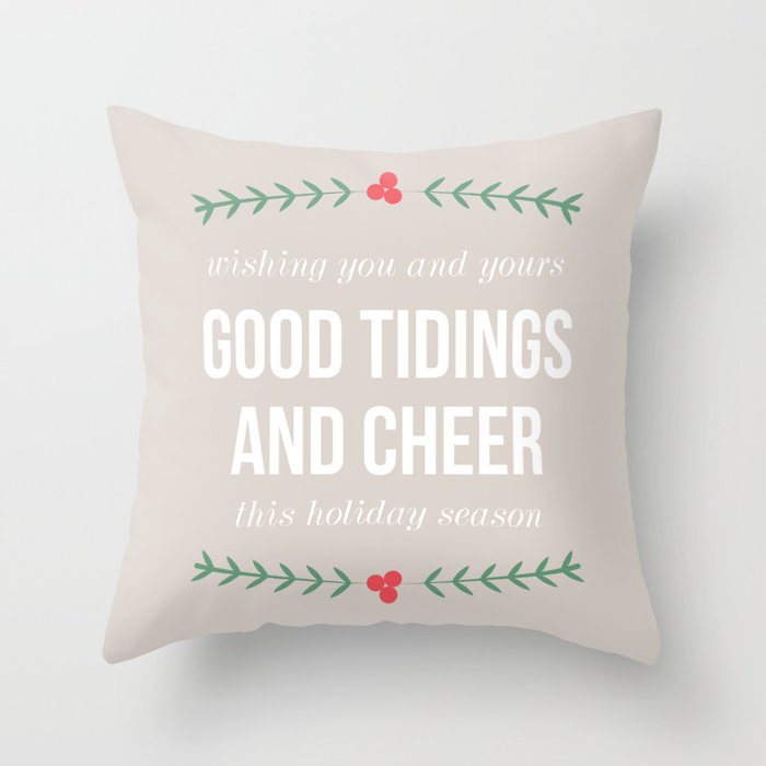 Good Tidings & Holiday Cheer Throw Pillow