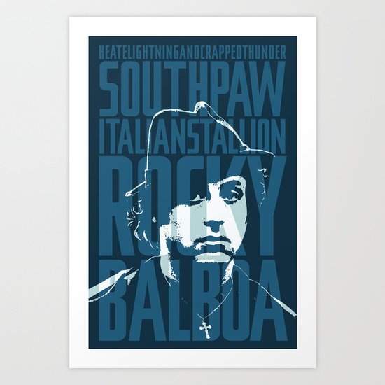 Rocky Balboa Minimal Vector Film Poster Art Print