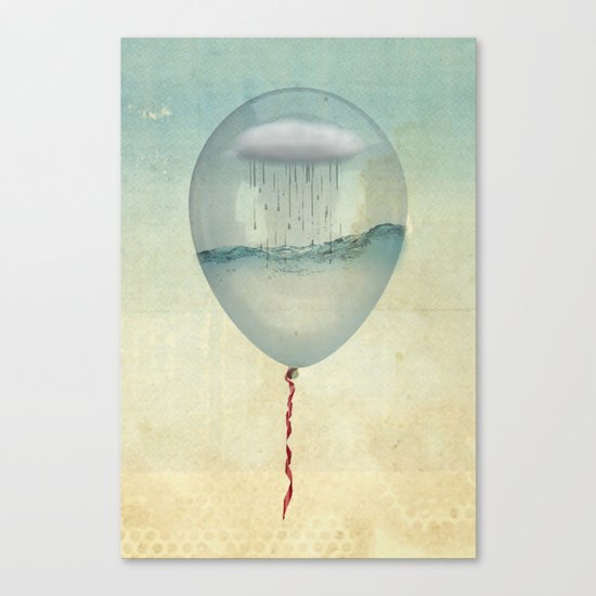 the balloon half full Canvas Print