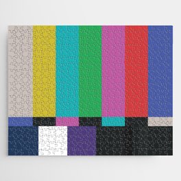 No Signal TV Test Pattern Color Bars Jigsaw Puzzle