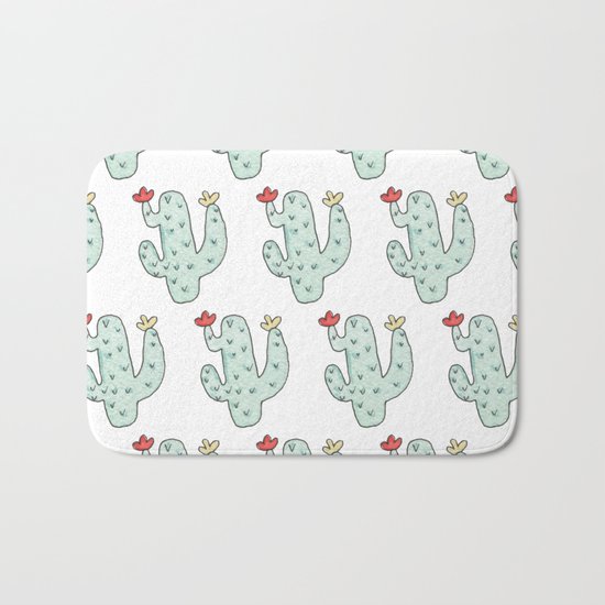 Cactus party print Bath Mat