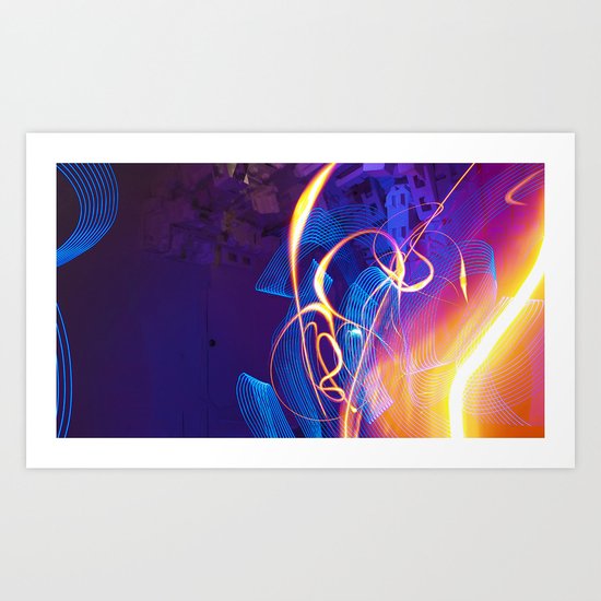 Chaos and Lines - Intro to Lightfight Art Print