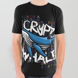 Crypto Whale In Crypto We Trust All Over Graphic Tee
