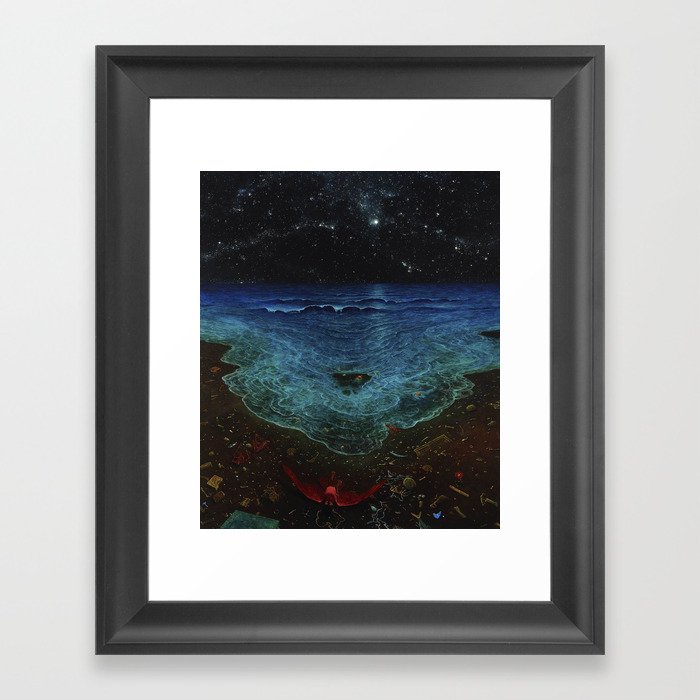 Untitled (Ocean), by Zdzisław Beksiński Framed Art Print