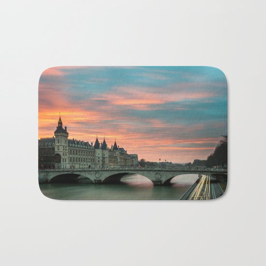 Paris by night France Bath Mat