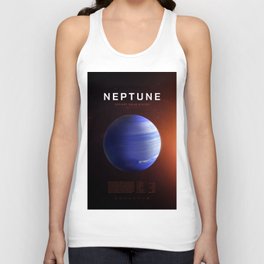 Neptune planet. Poster background illustration. Unisex Tank Top