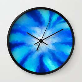 Tropical Sea Flower Wall Clock | Abstract, Cobalt, Nature, Glow, Darkblue, Oil, Sea, Ocean, Lightblue, Light 