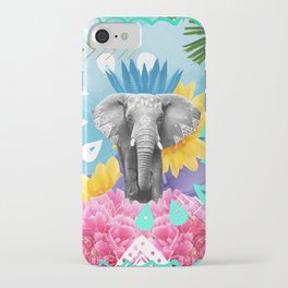 Elephant Festival - Blue iPhone Case