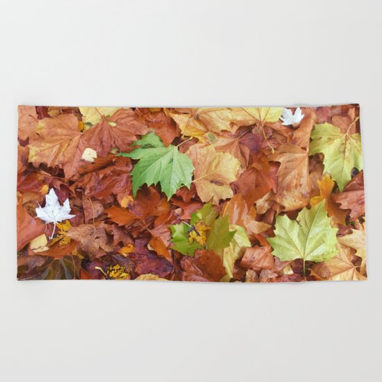 Autumn Leaves Beach Towel