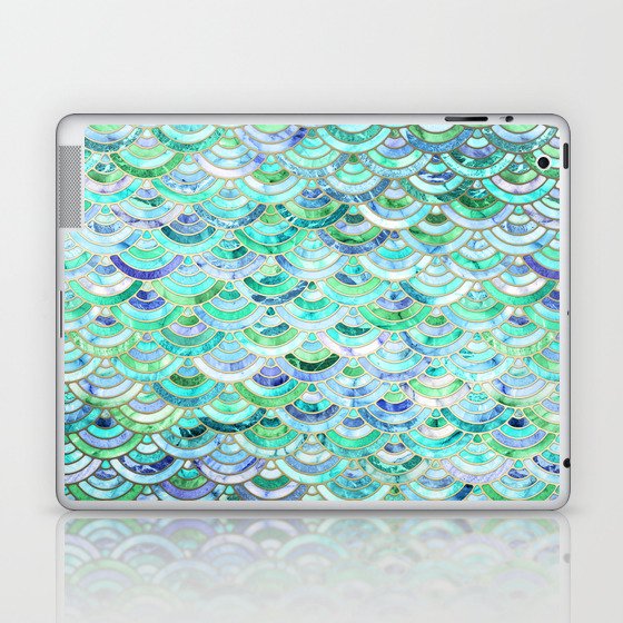 Marble Mosaic in Mint Quartz and Jade Laptop & iPad Skin