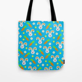 Easter Bunny and Carrots Pattern Tote Bag