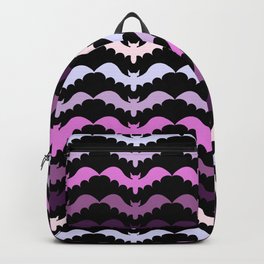 Bat Lace Unison Flight on Black Backpack | Pink, Trickortreat, Fun, Kids, Bats, Spoky, Fall, Black, Decorating, Graphicdesign 