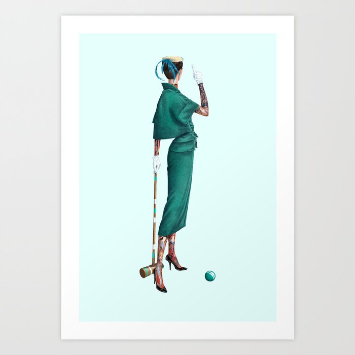 Croquet and Ink Four Art Print