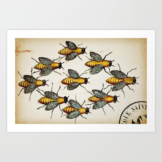 Medieval Swarm Art Print