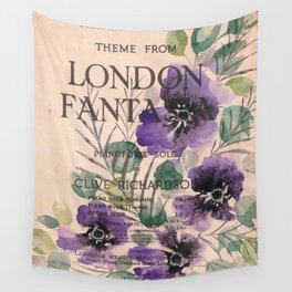 London In Purple Fantasia   Wall Tapestry