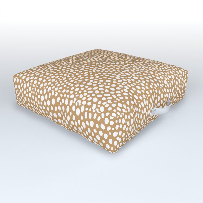 Smal spots brown minimal pattern Outdoor Floor Cushion