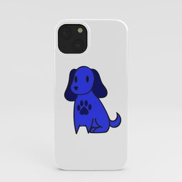 The Blue Dog With Paw Print iPhone Case