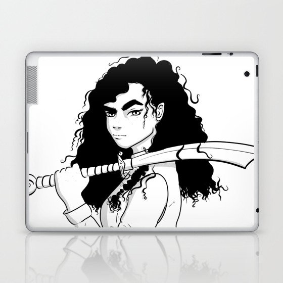 Girl With A Sword Laptop & iPad Skin