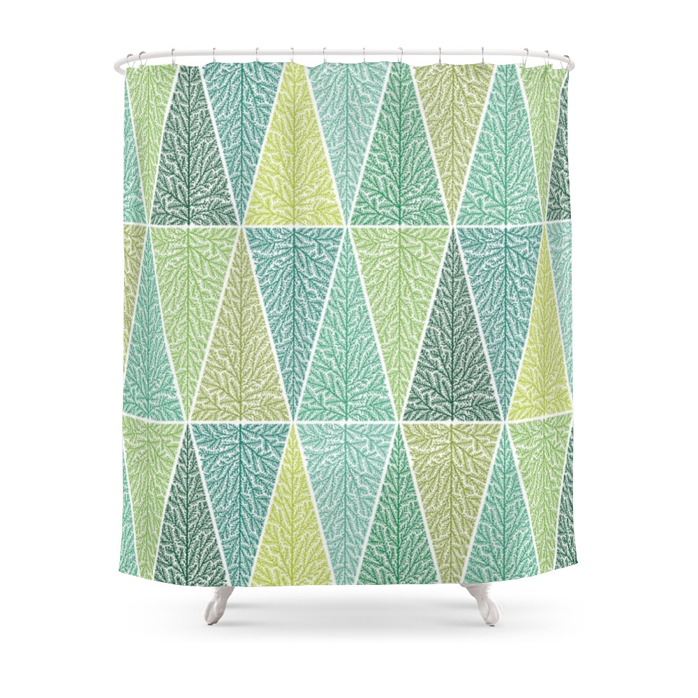 Pattern Green Tree Shower Curtain by best5trading