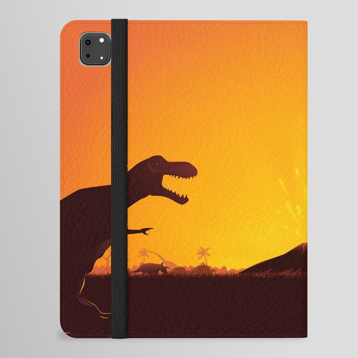 Dinosaurs with volcano  iPad Folio Case