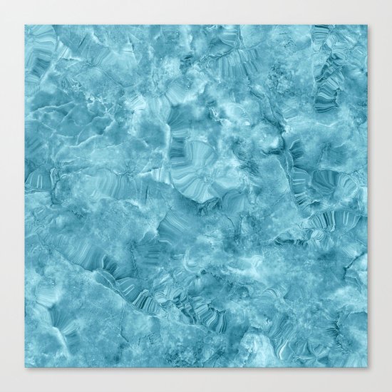 Blue onyx marble Canvas Print
