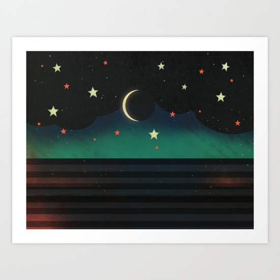 Abstract Moonscape Art Print