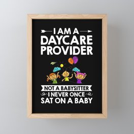 Daycare Provider Childcare Babysitter Thank You Framed Mini Art Print