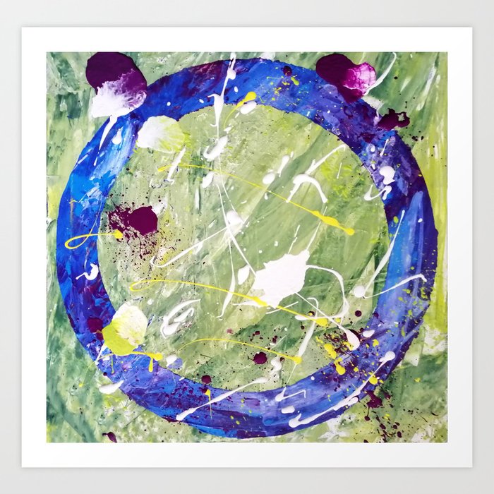 Jones Does Art Circle Acrylic On Canvas Art Print By